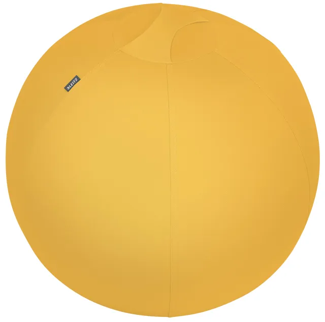 leitz-ergo-cosy-sitzball-65-cm-gelb-mit-bezug-und-pumpe-52790019 image 1