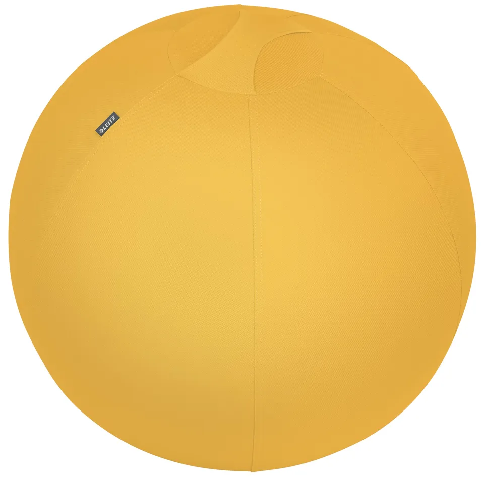 leitz-ergo-cosy-sitzball-65-cm-gelb-mit-bezug-und-pumpe-52790019 image 1