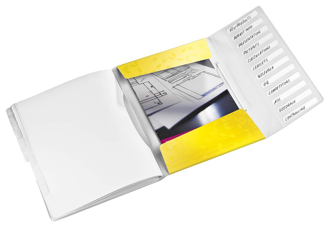 leitz-wow-ordnungsmappe-a4-12-f-cher-f-r-200-blatt-gelb image 2