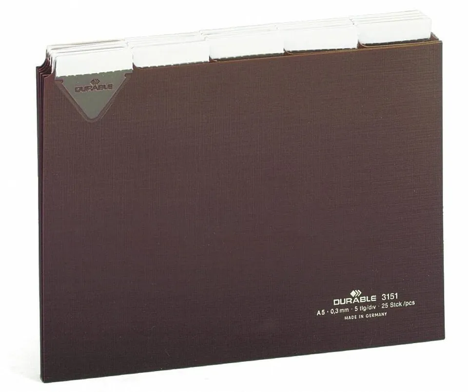 durable-leitkarten-din-a5-quer-braun-25-st-ck-315111 image 1