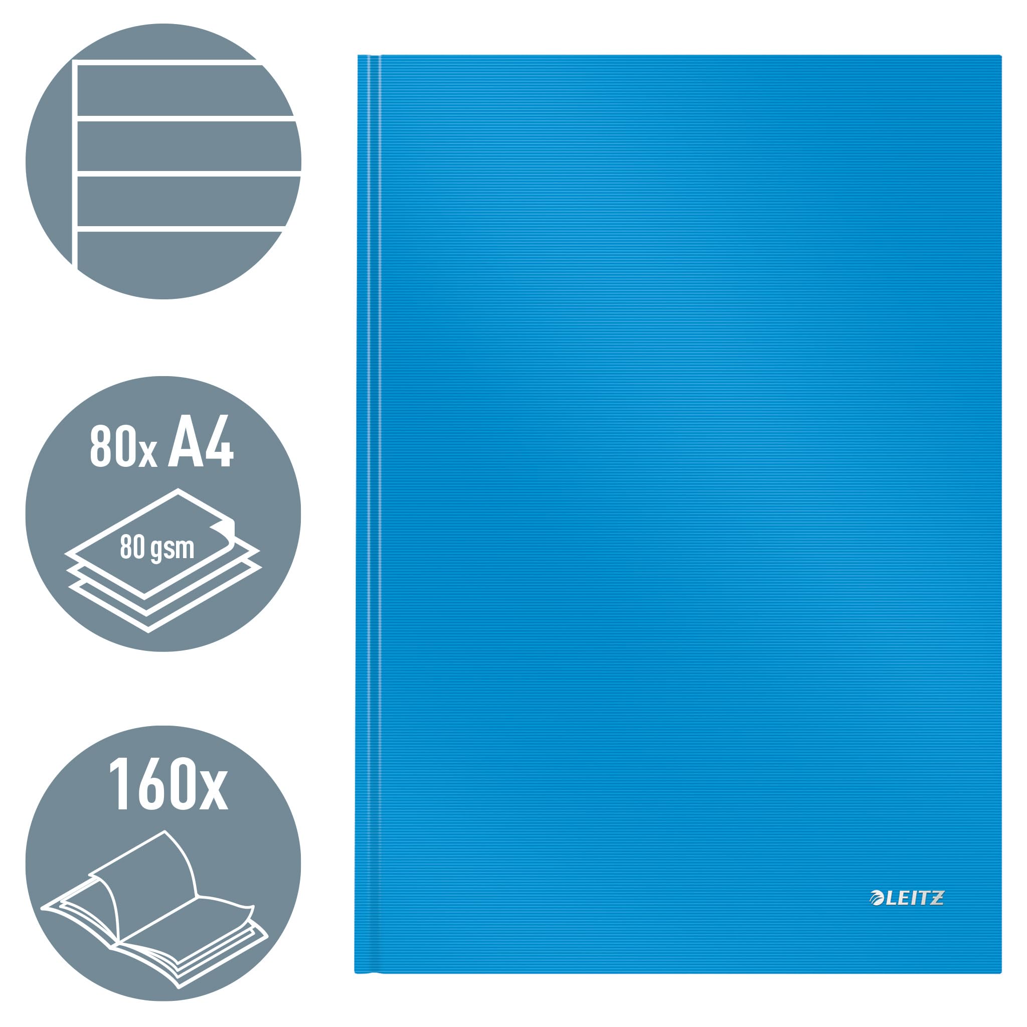 leitz-solid-notizbuch-a4-liniert-160-seiten-hardcover-hellblau image 2