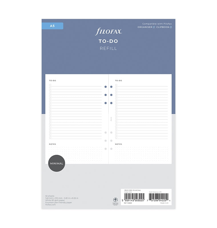 filofax-to-do-einlage-a5-minimal-stil image 1