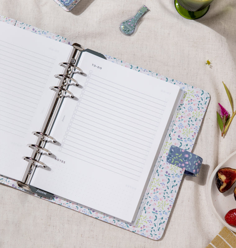 filofax-meadow-a5-organiser-blumenmuster-mit-einlagen-und-accessoires image 5
