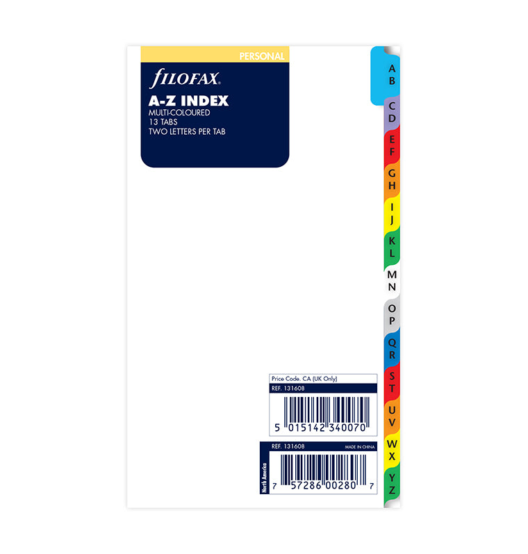 filofax-a-z-register-bunt-personal-organiser-einlagen image 5
