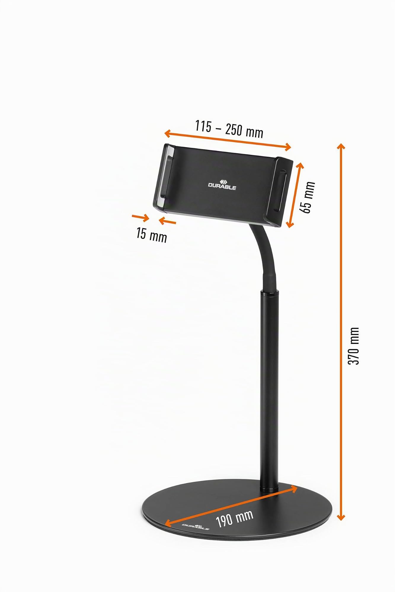 durable-twist-tablet-tischhalterung-schwanenhals-4-7-13-zoll-schwarz-894101 image 3