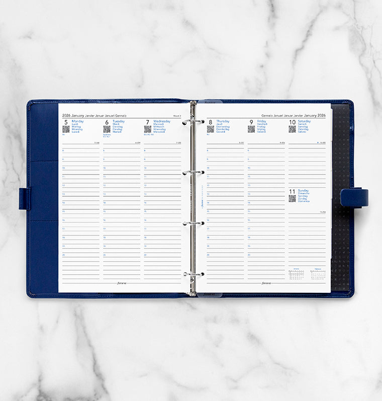 filofax-kalendereinlage-a4-2026-1-woche-2-seiten-multilingual image 3