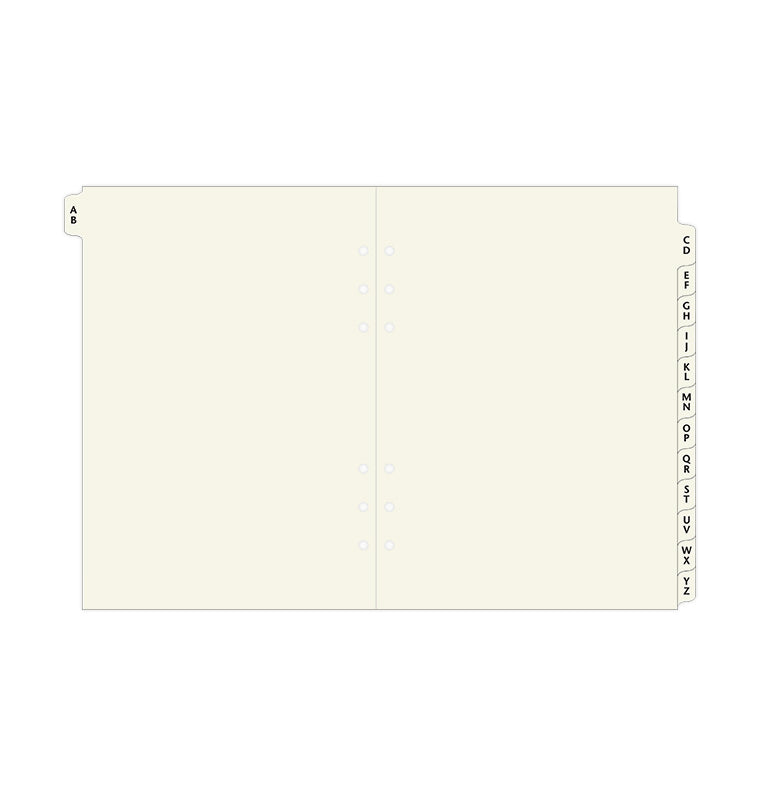 filofax-a-z-register-cream-a5-alphabet-register image 2