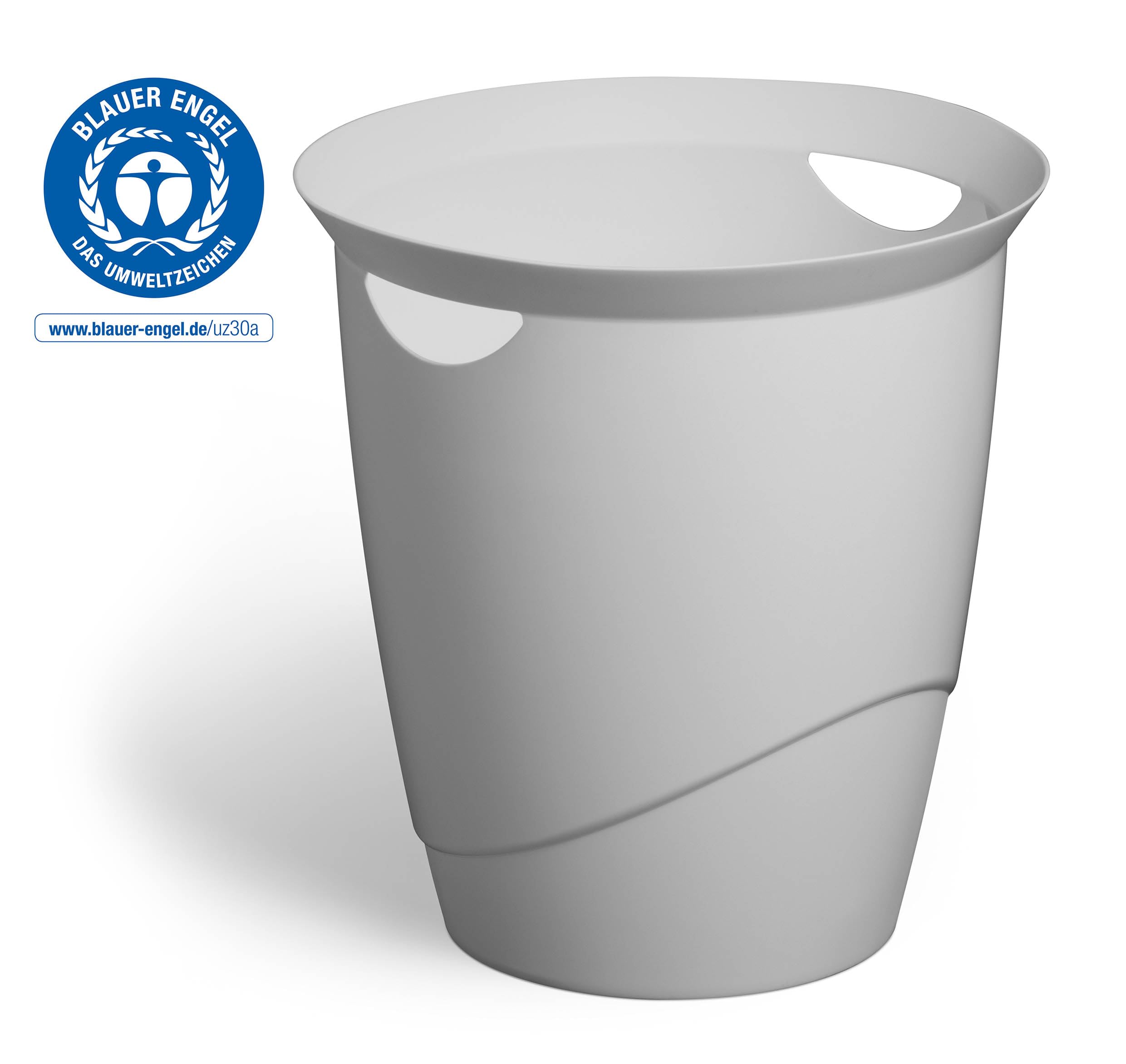 durable-papierkorb-eco-rund-16-liter-grau-recycling-kunststoff image 2