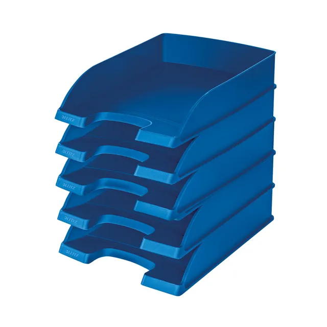leitz-briefkorb-standard-a4-5er-pack-blau-stapelbar-52270035 image 1