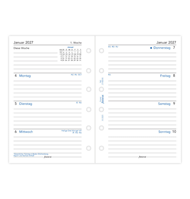 filofax-the-original-kalendereinlage-1-woche-2-seiten-deutsch-pocket-2027 image 4