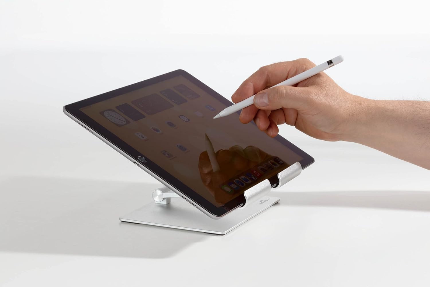durable-tablet-tischst-nder-rise-894023-faltbar-silber image 2