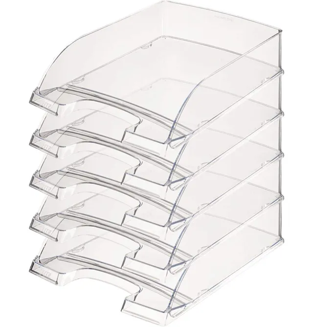 leitz-plus-briefkorb-standard-a4-5er-pack-glasklar image 1