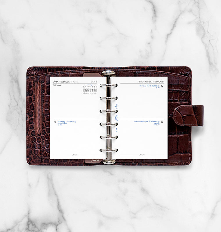 filofax-kalendereinlage-2-tage-1-seite-multilingual-pocket-2027 image 3