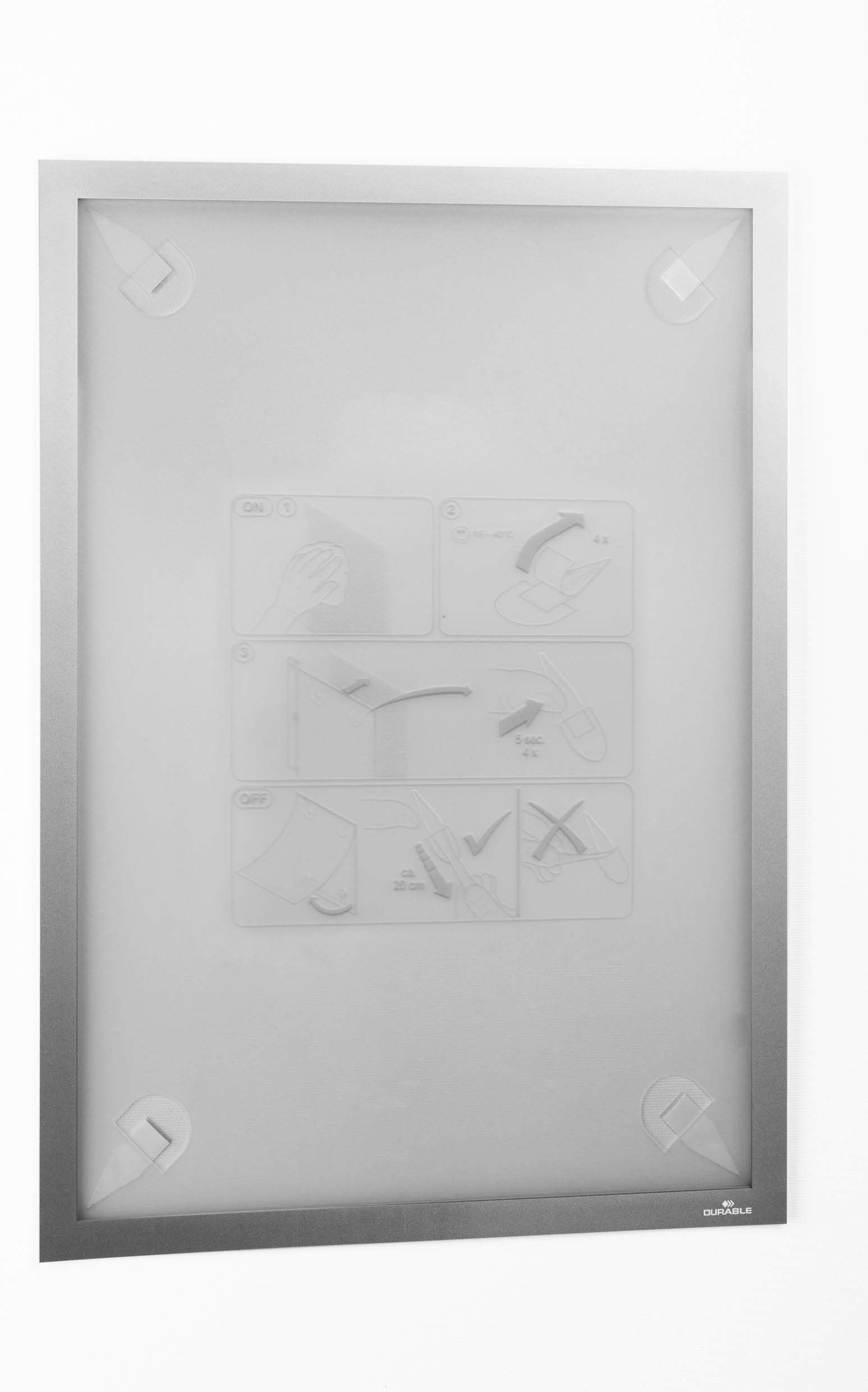 durable-info-rahmen-duraframe-wallpaper-a4-484323-silber-aufklappbar image 5