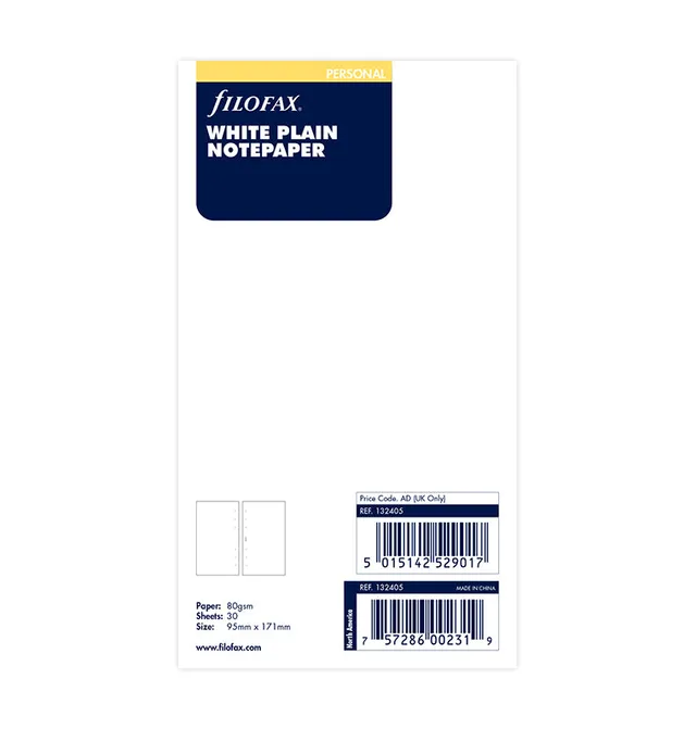 filofax-notizpapier-wei-blanko-personal-30-blatt image 1
