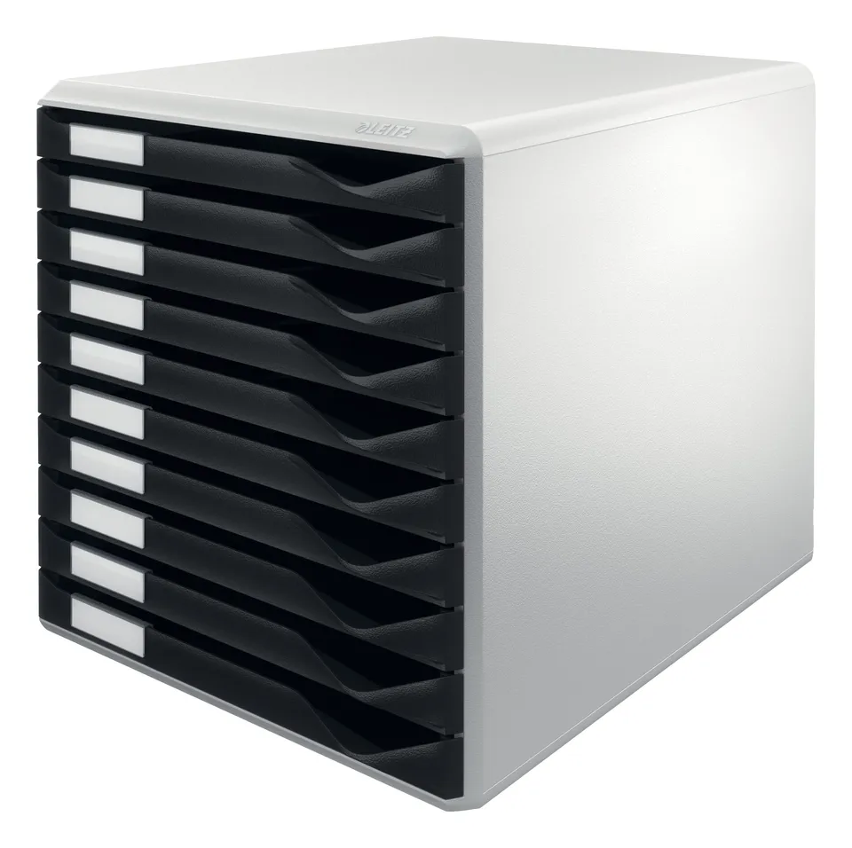 leitz-formular-set-52810095-mit-10-schubladen-a4-dokumentenschrank-schwarz image 1