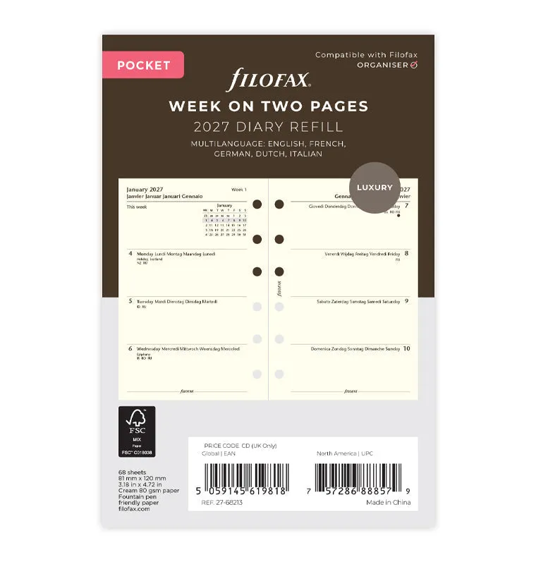filofax-2027-kalendereinlage-1-woche-2-seiten-multilingual-pocket-cotton-cream image 1