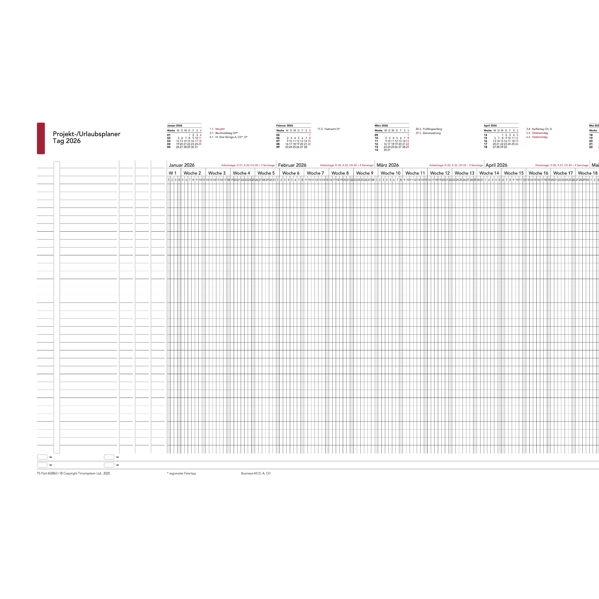 time-system-bus-projekt-urlaubsplaner-tag-2026-business-a5 image 1
