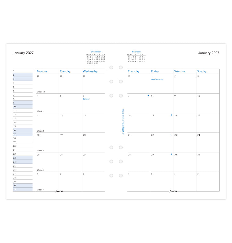 filofax-kalendereinlage-1-monat-2-seiten-englisch-a5-2027 image 4