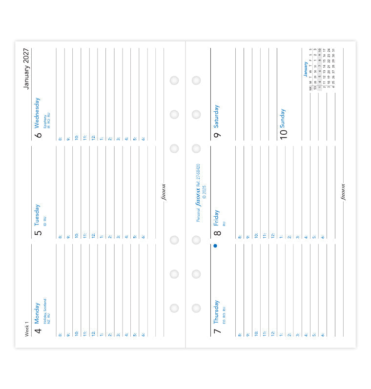 filofax-kalendereinlage-personal-2027-1-woche-2-seiten-englisch-horizontal image 4