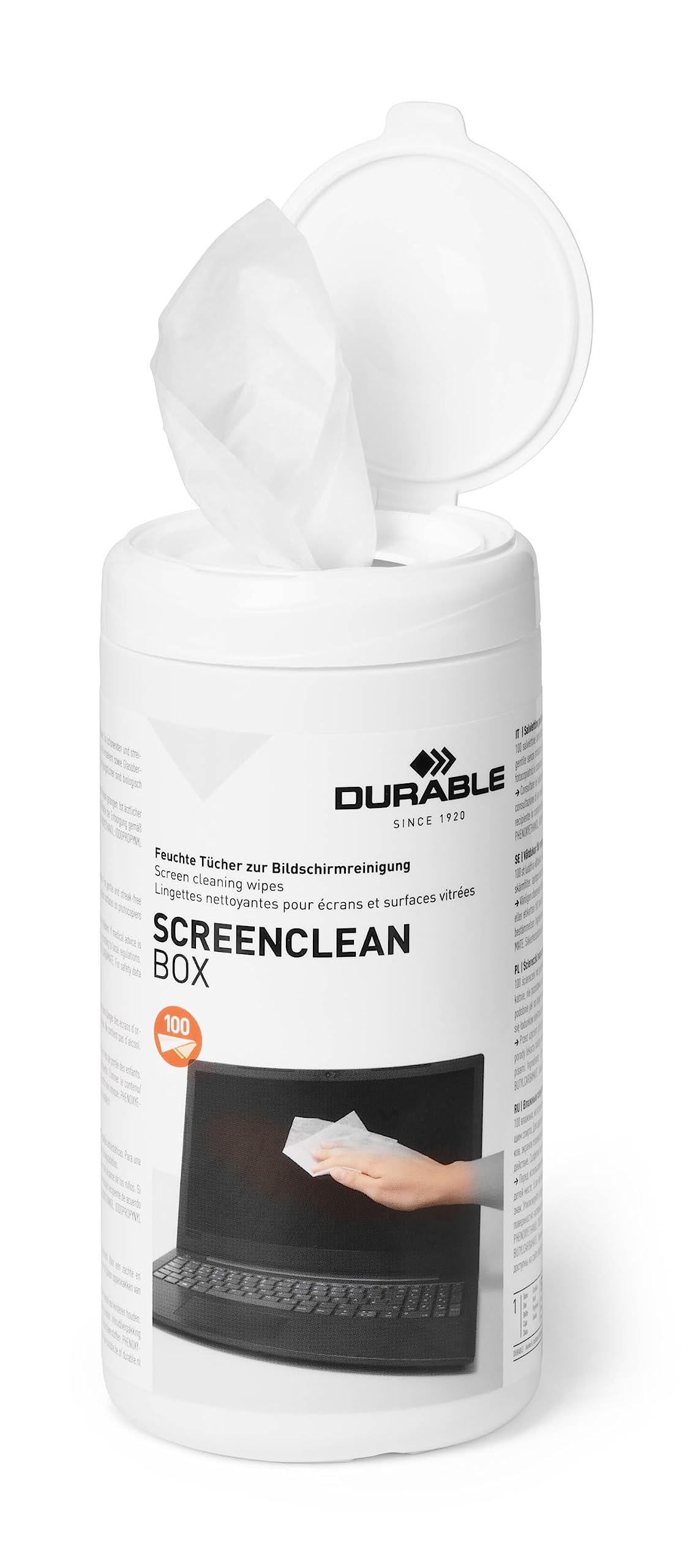 durable-screenclean-box-bildschirmreiniger-100-feuchtt-cher image 1