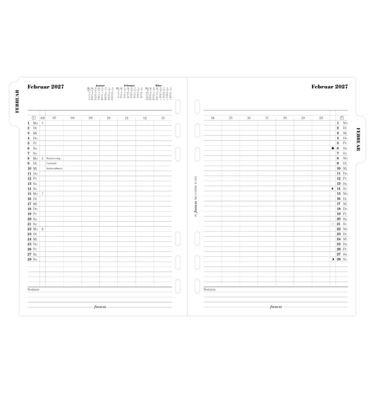 filofax-kalendereinlage-1-monat-2-seiten-deutsch-a5-2027 image 4