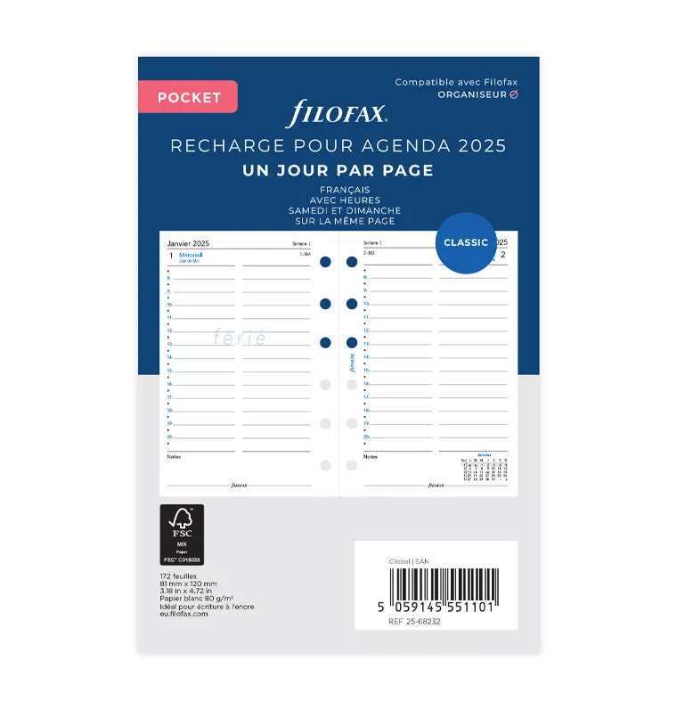 filofax-kalendereinlage-2026-pocket-1-tag-1-seite-franz-sisch-68232 image 1