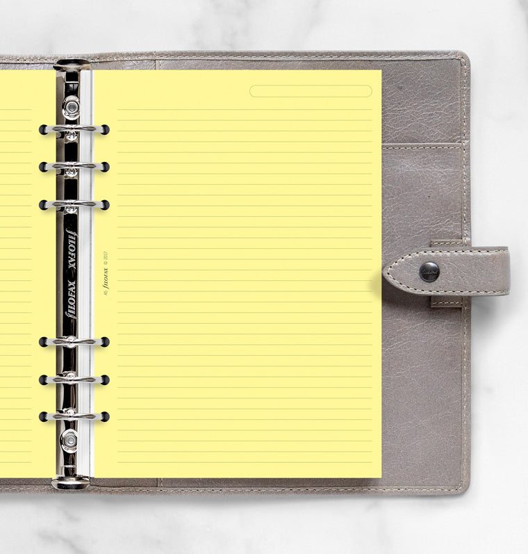 filofax-notizpapier-gelb-liniert-a5-einlage-20-blatt-sale image 2