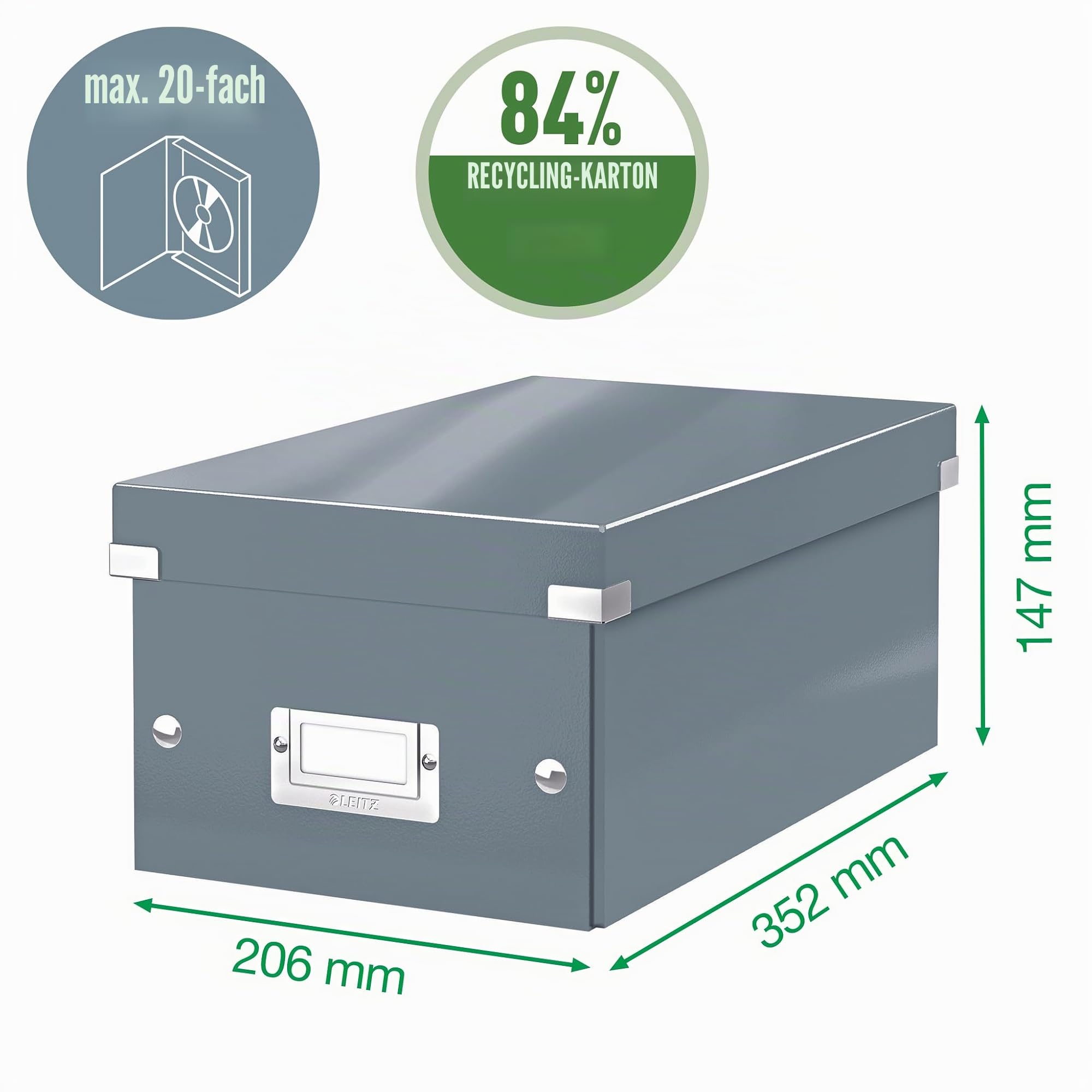 leitz-click-store-aufbewahrungsbox-klein-l-nglich-mit-deckel-wei-60420001 image 3