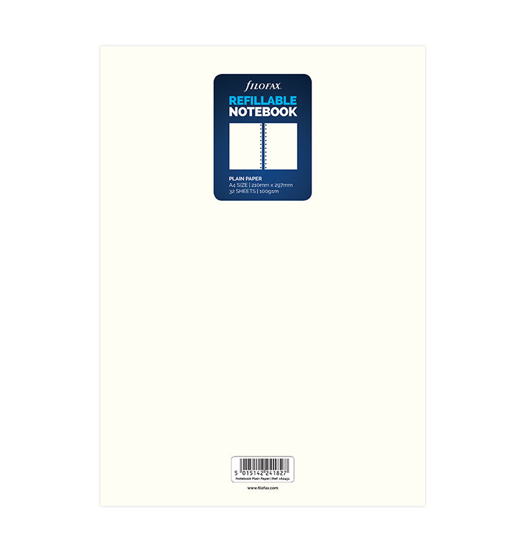 filofax-notebook-a4-nachf-llung-blanko-notizbuch-einlagen image 1