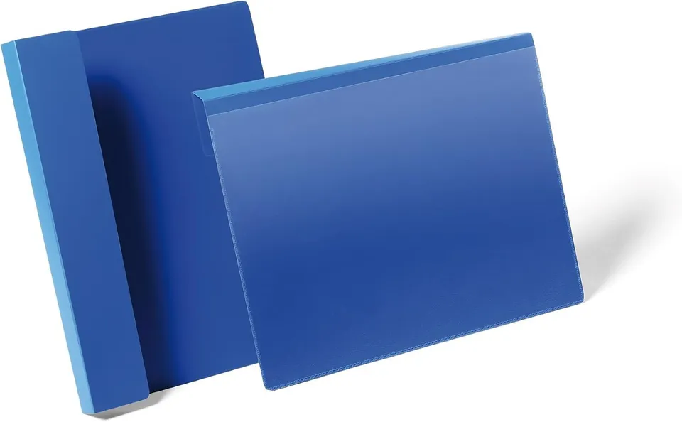 durable-kennzeichnungstasche-mit-falz-a4-quer-50-st-ck-dunkelblau-172307 image 1