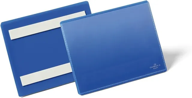 durable-kennzeichnungstasche-a6-quer-selbstklebend-dunkelblau-50-st-ck image 1