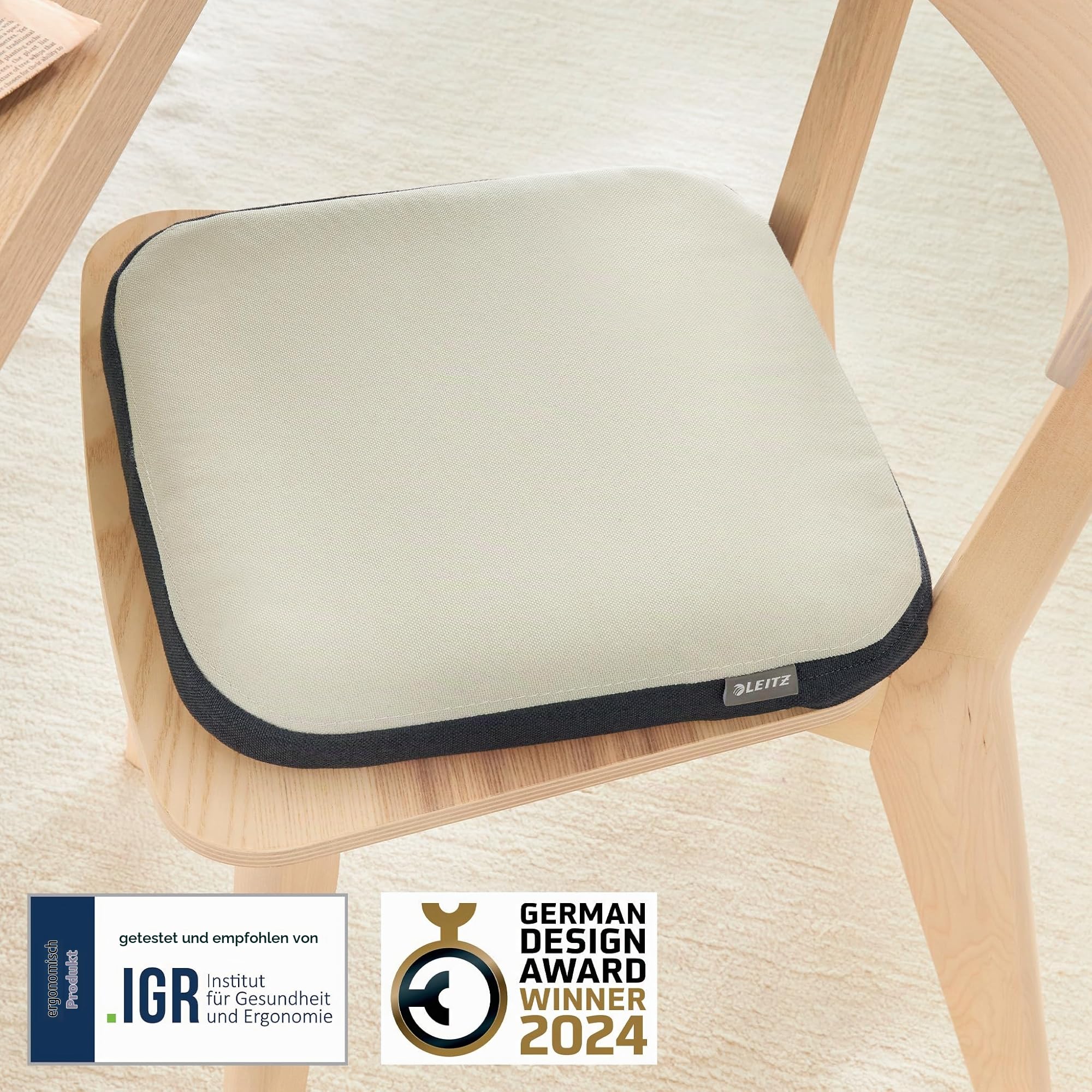 leitz-ergo-active-balance-sitzkissen-ergonomisches-luftkissen-hellgrau-65400085 image 2