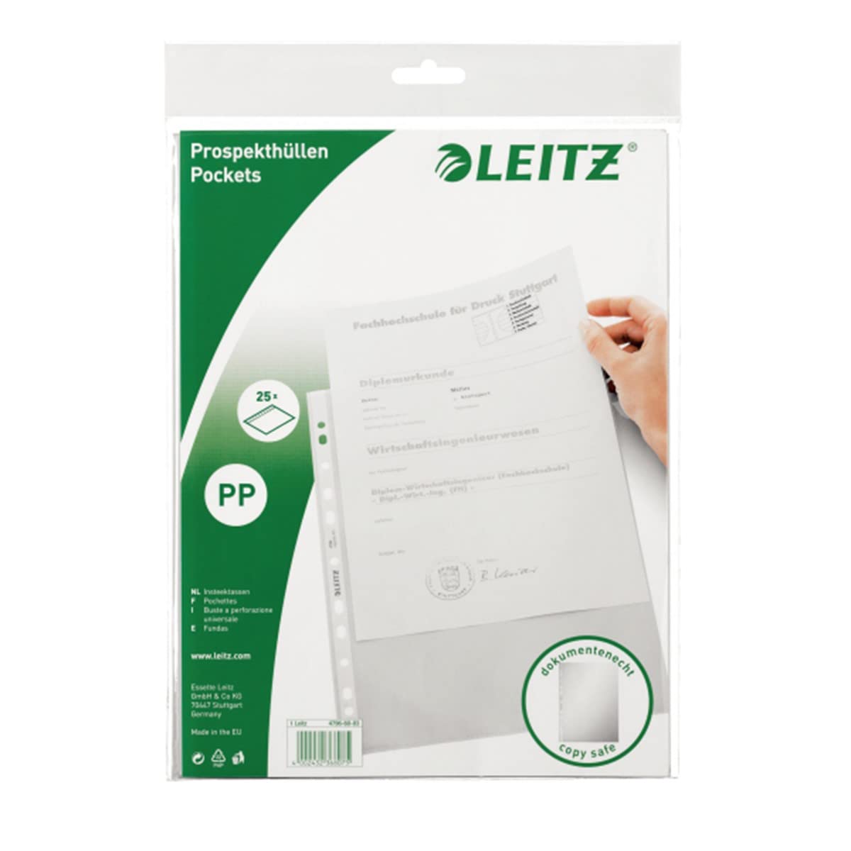 leitz-standard-prospekth-llen-a4-matt-25-st-ck-0-065-mm-47966003 image 1