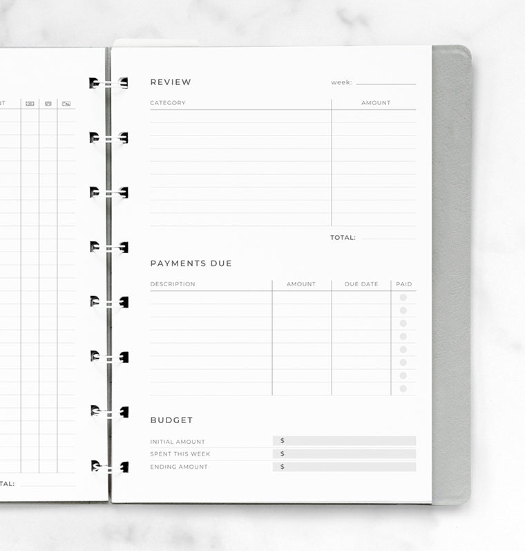 filofax-expense-tracker-notebook-refill-a5-ausgabenplaner-einlage image 2