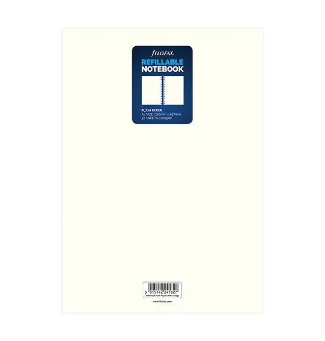 filofax-notebook-a4-nachf-llung-blanko-notizbuch-einlagen image 1