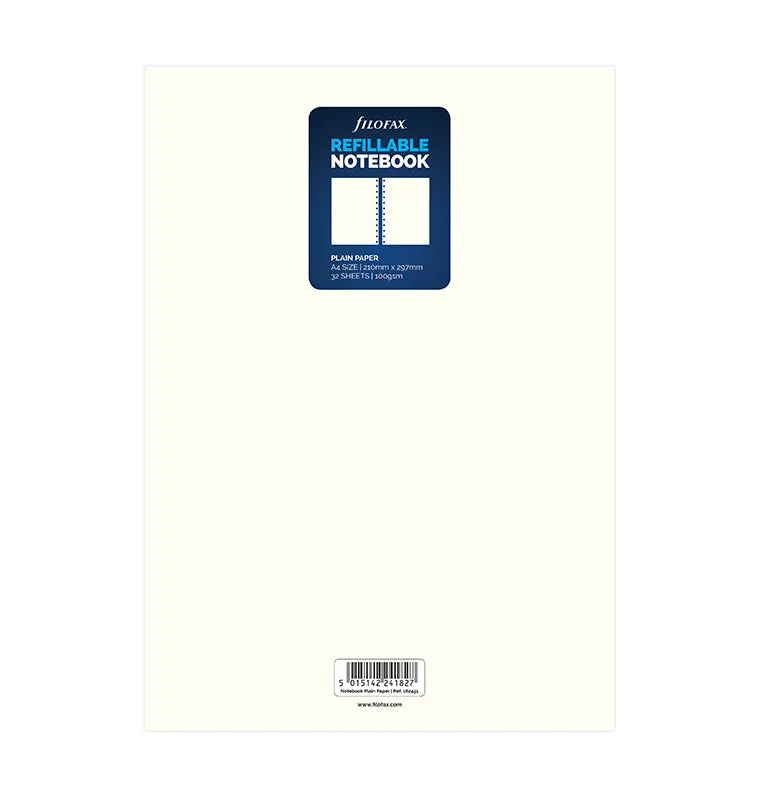 filofax-notebook-a4-nachf-llung-blanko-notizbuch-einlagen image 1