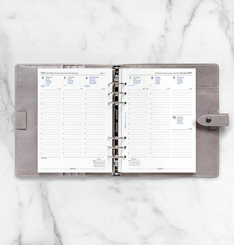 filofax-kalendereinlage-1-woche-2-seiten-multilingual-a5-2027 image 3