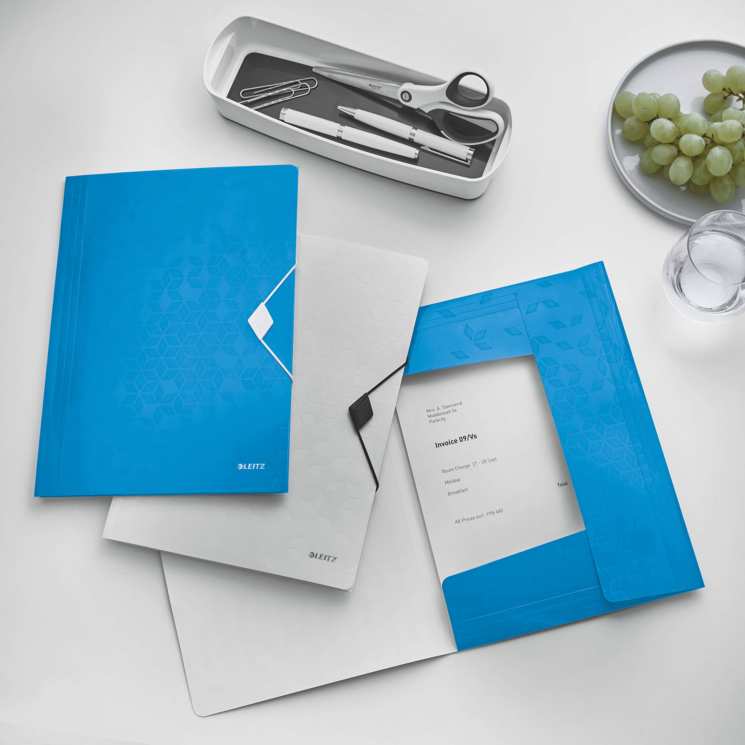 leitz-wow-eckspannermappe-a4-blau-metallic-45990036 image 2