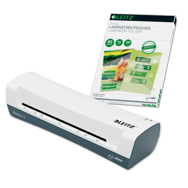 leitz-ilam-home-a4-laminierger-t-set-100-laminierfolien-a4-80-mic image 1