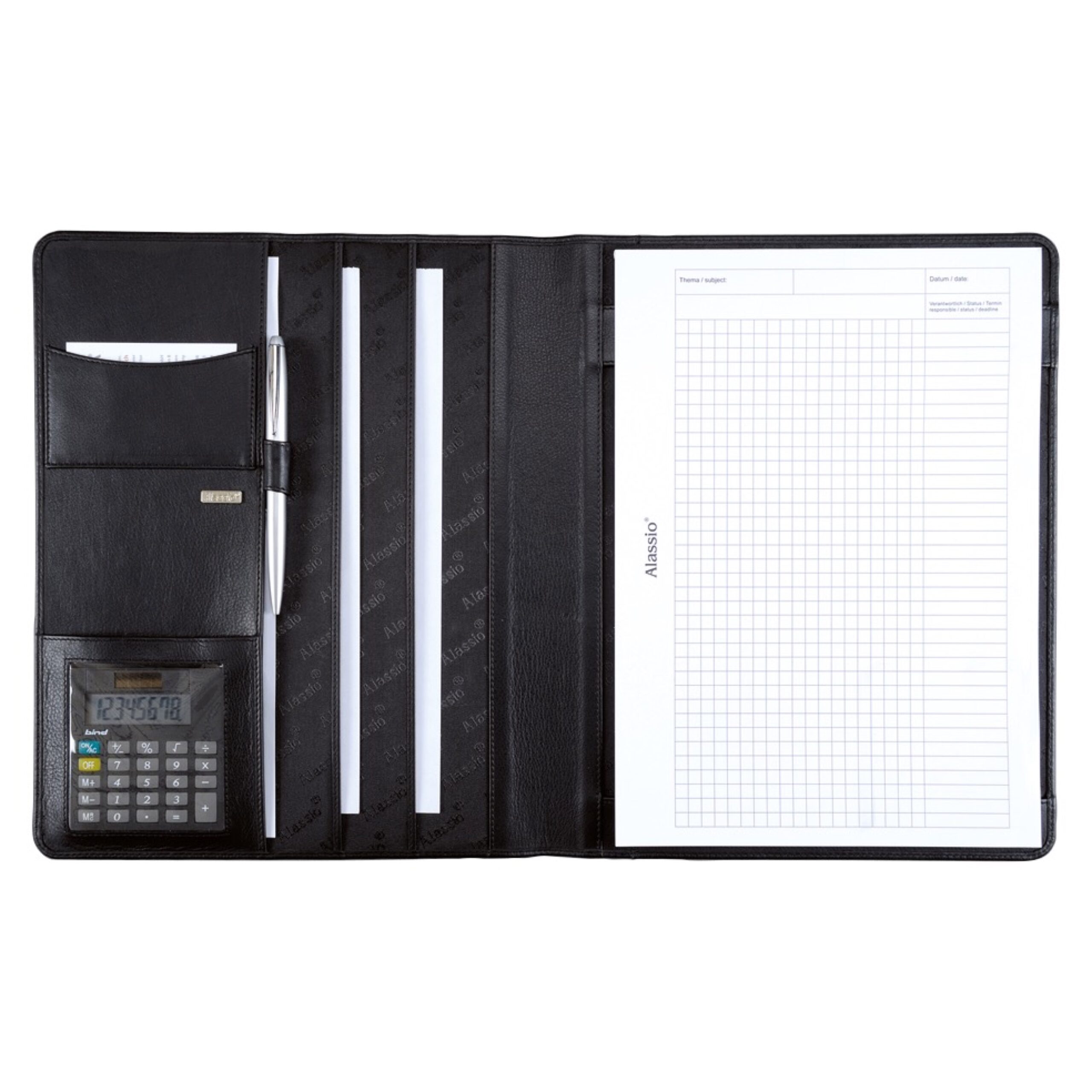alassio-schreibmappe-a4-cremona-nappsleder-schwarz-32-x-25-x-3-cm image 1