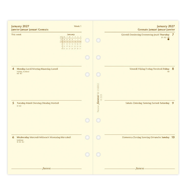 filofax-kalendereinlage-personal-2027-1-woche-2-seiten-multilingual image 4