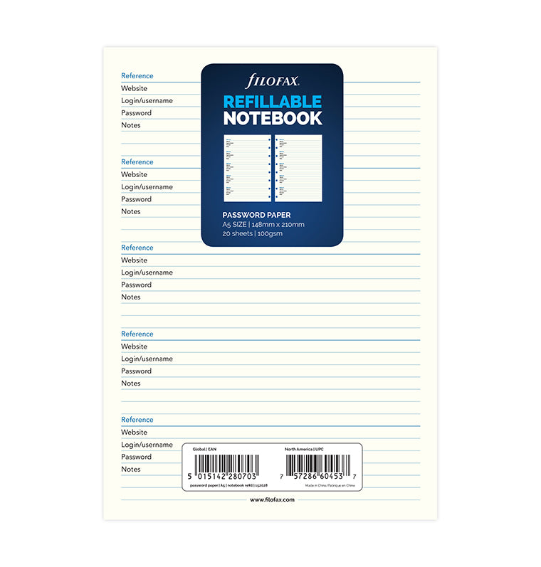 filofax-notebook-a5-passw-rter-einlage image 1