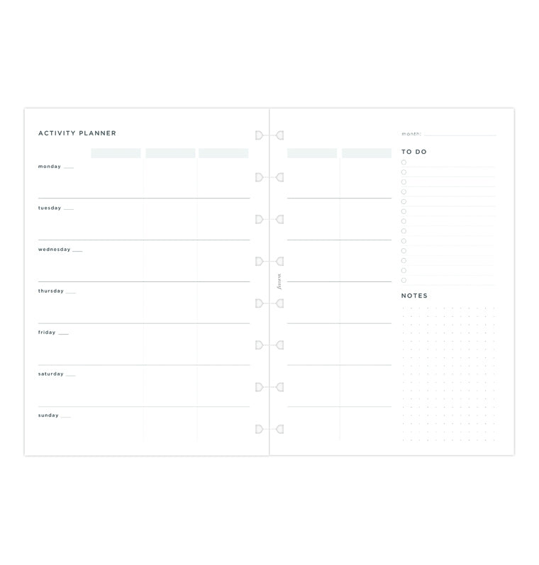 filofax-activity-planner-notebook-refill-a5-minimal-stil-80-g-m image 3