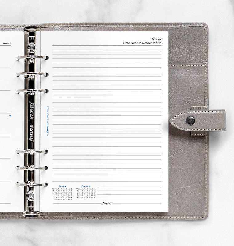 filofax-kalendereinlage-a5-2027-1-woche-1-seite-notizen-multilingual image 2