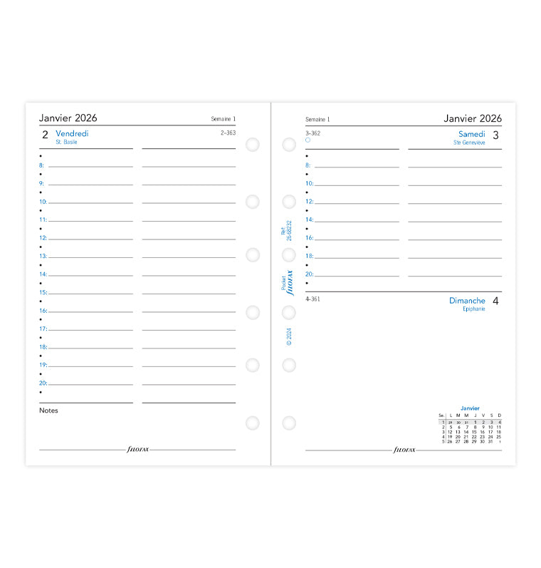 filofax-kalendereinlage-2026-pocket-1-tag-1-seite-franz-sisch-68232 image 4
