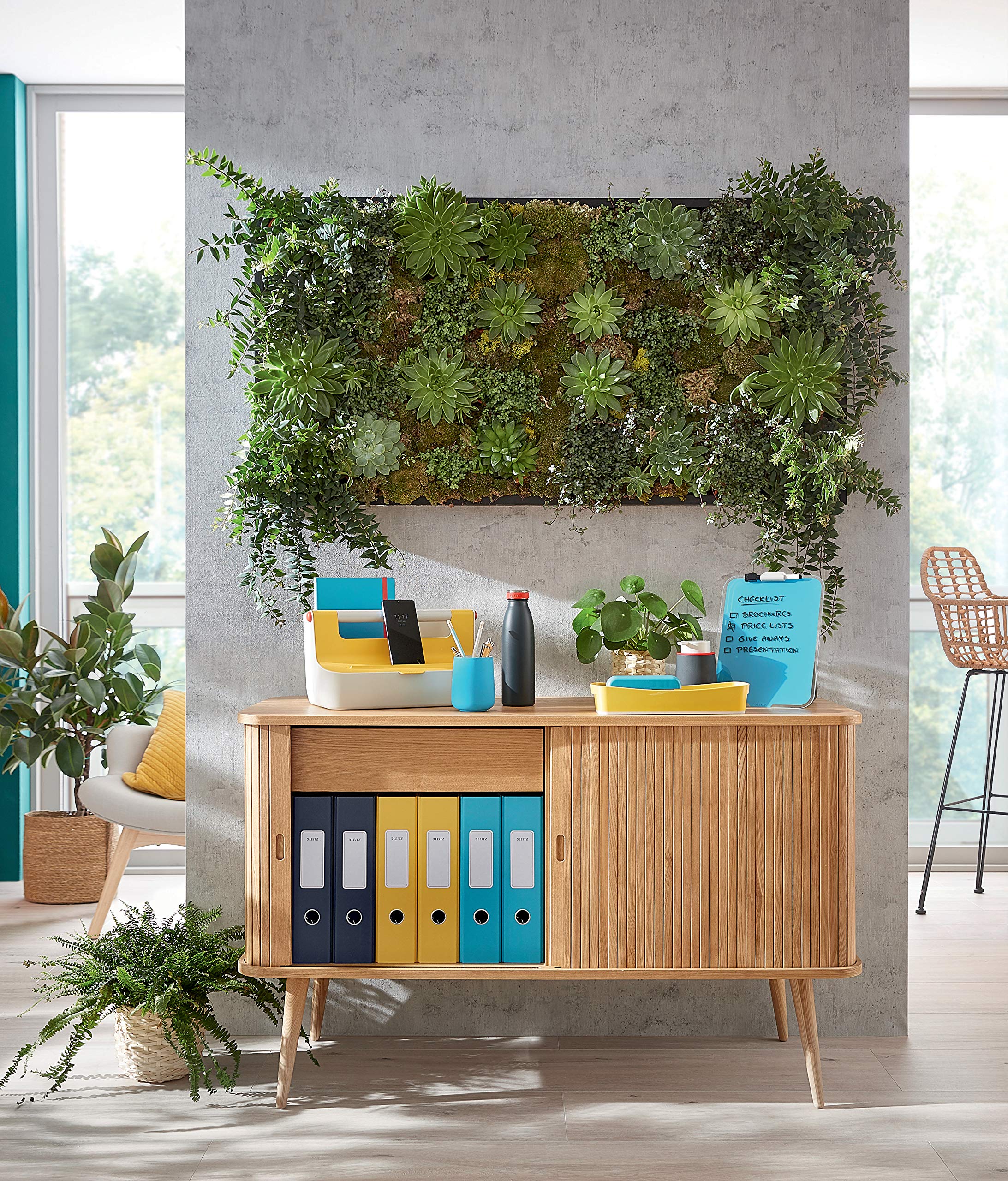 leitz-cosy-briefkorb-a4-3er-set-samtgrau-mit-stapelelementen image 5
