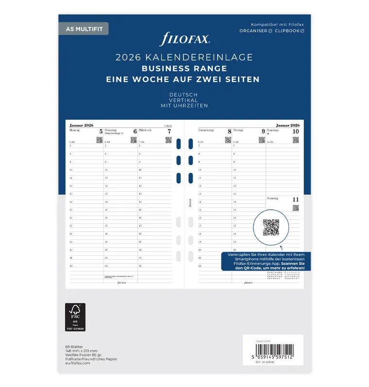 filofax-kalendereinlage-a5-2026-1-woche-2-seiten-deutsch image 1