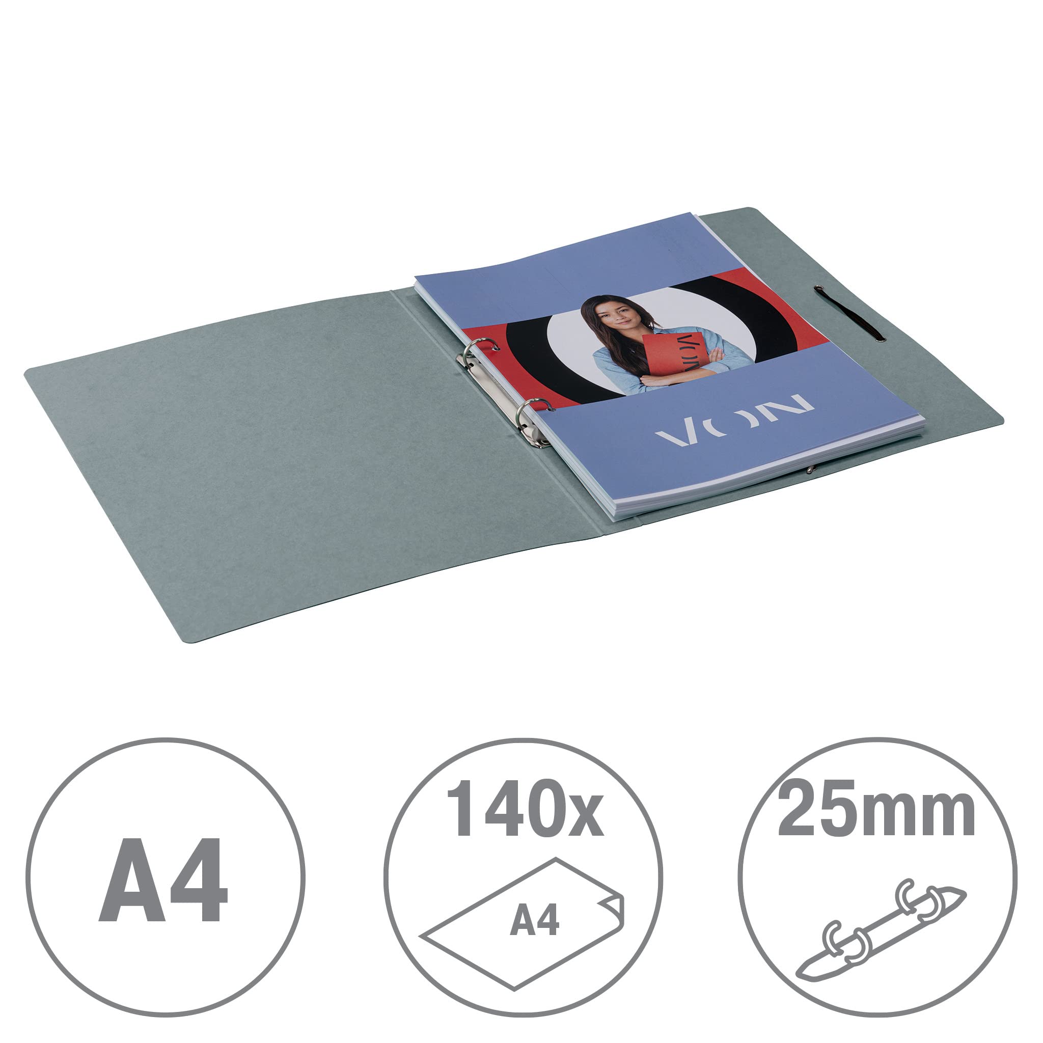 leitz-von-ringbuch-a4-2-ringe-25-mm-grau-5-st-ck-30120085 image 2