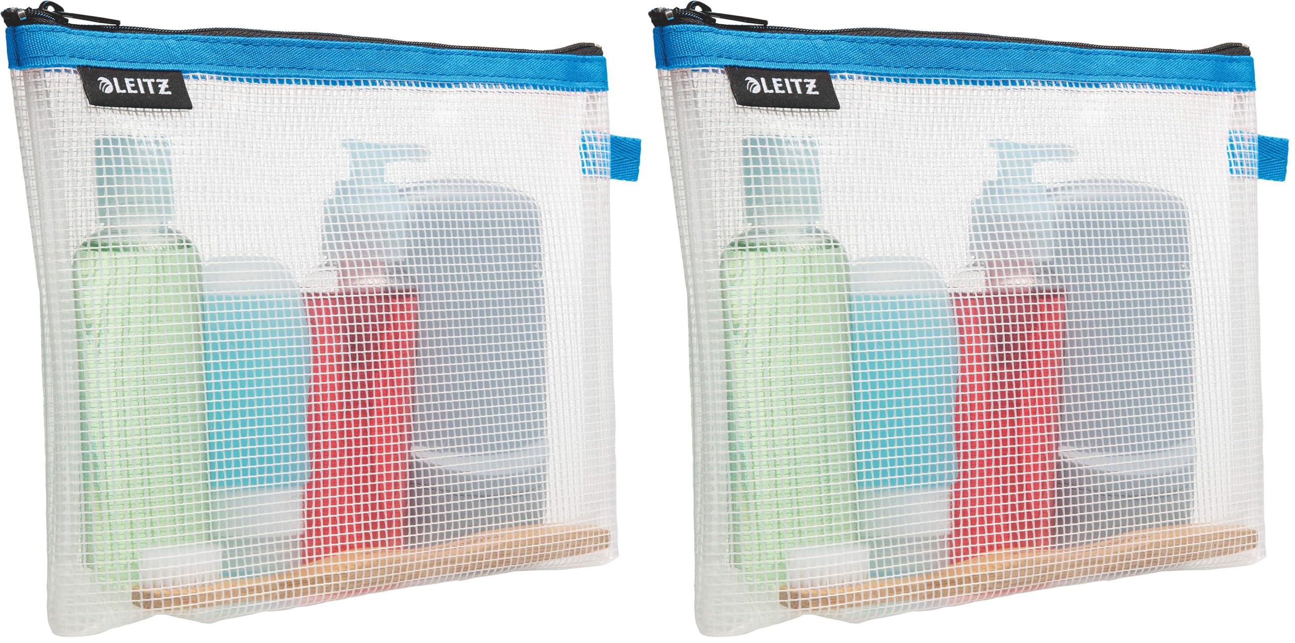 leitz-wow-traveller-zip-beutel-4er-set-40160099-s-m-l-kosmetiktasche-transparent image 7